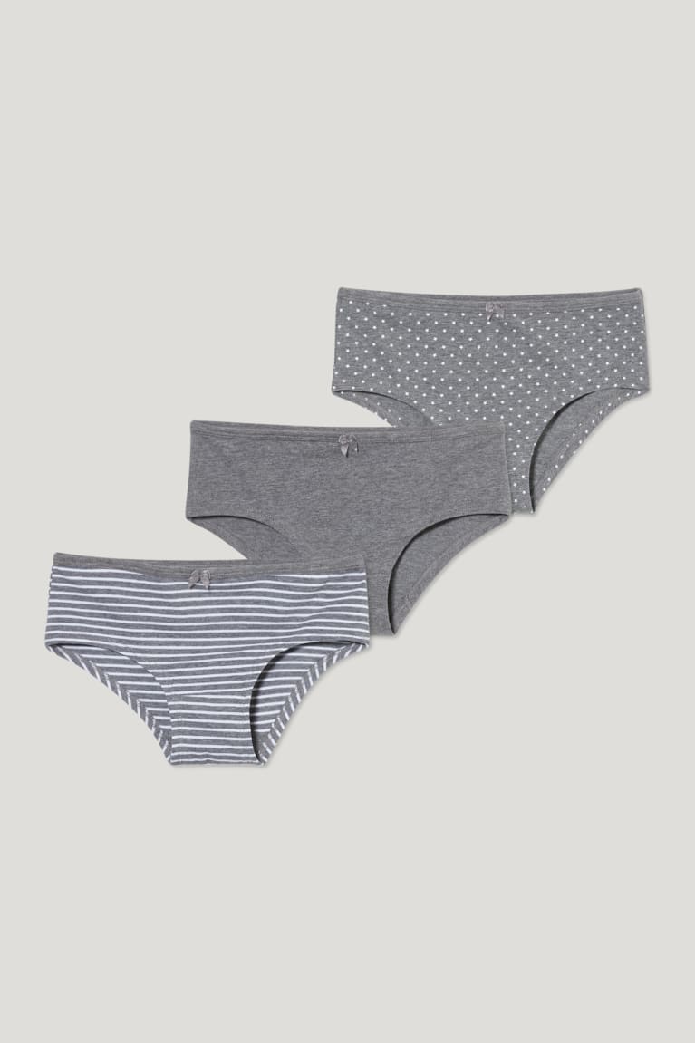  Grise Sous Vêtement C&A Multipack Of 3 Briefs Organic Coton - france HKC-7614499