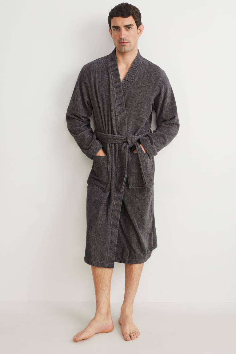  Grise Sous Vêtement C&A Bathrobe Organic Coton - france QLW-7191403