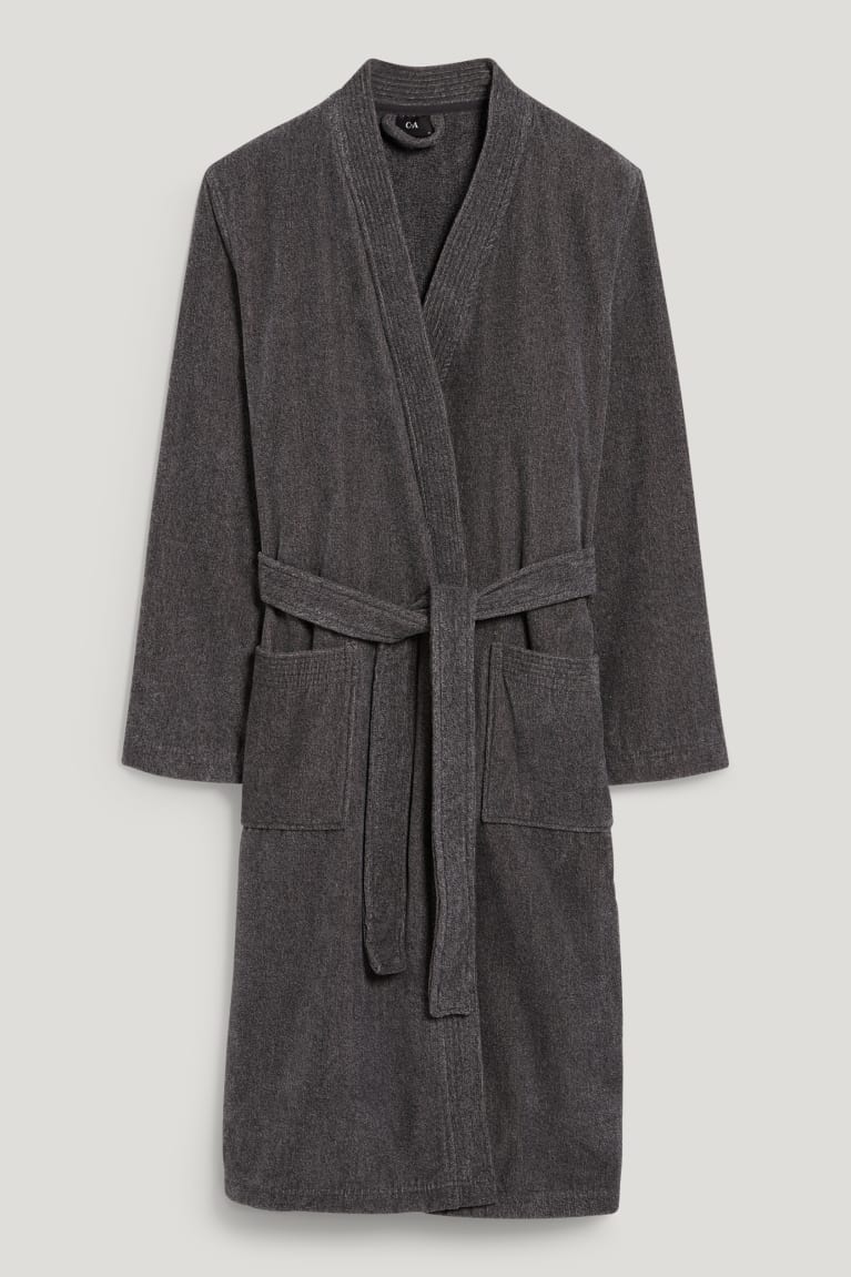  Grise Sous Vêtement C&A Bathrobe Organic Coton - france QLW-7191403