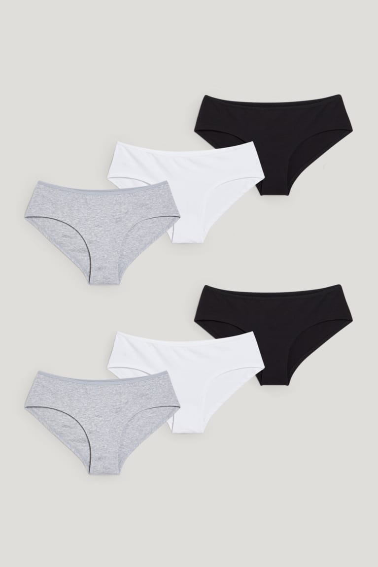  Grise Noir Sous Vêtement C&A Multipack Of 7 Hipster Briefs - france GMS-2545664