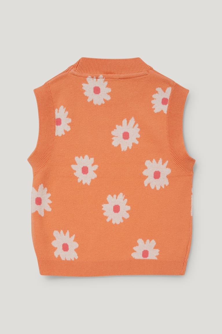  Orange Sweat à Capuche C&A Slipover Floral - france RNF-2545739