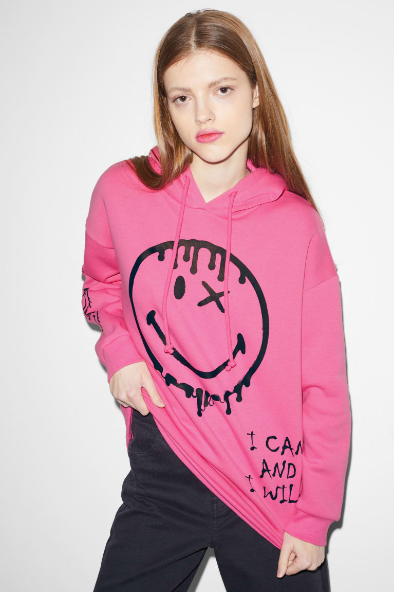  Rose Sweat à Capuche C&A Clockhouse Smileyworld - france HYK-1305530