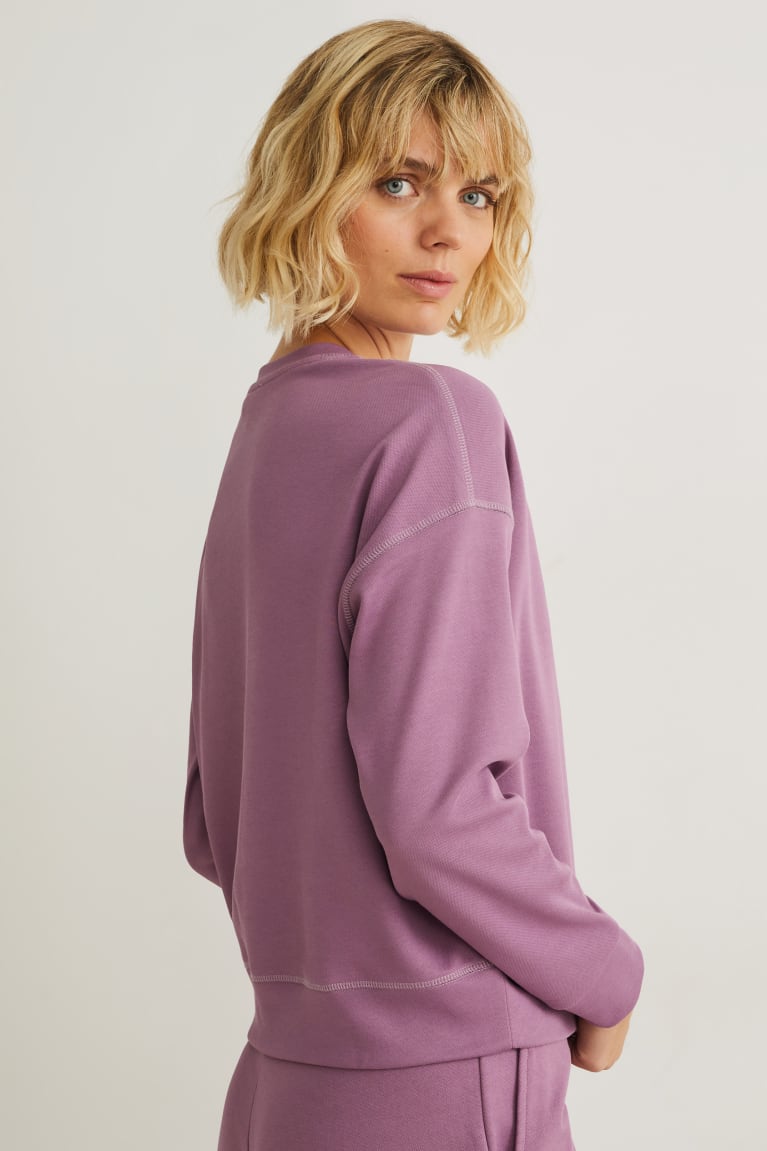  Violette Sweat à Capuche C&A Long Sleeve - france UMM-7669943