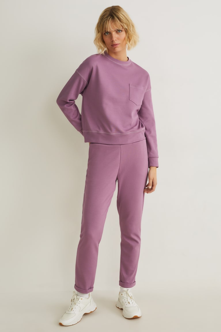  Violette Sweat à Capuche C&A Long Sleeve - france UMM-7669943