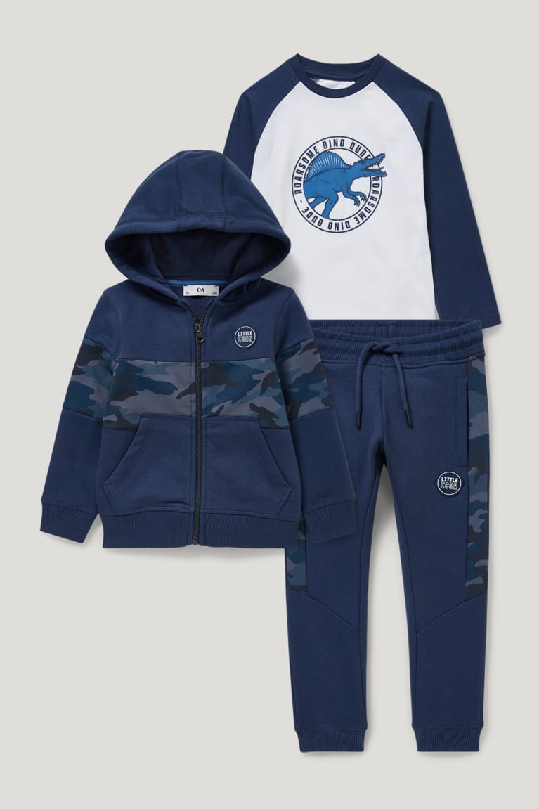  Bleu Foncé Sweats C&A Set Zip-through With Hood, Long Sleeve And Joggers - france PBN-1656810