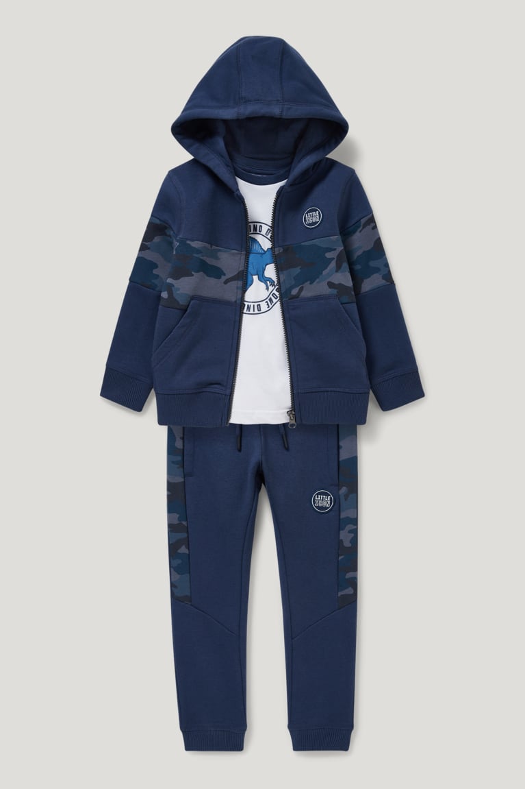  Bleu Foncé Sweats C&A Set Zip-through With Hood, Long Sleeve And Joggers - france PBN-1656810