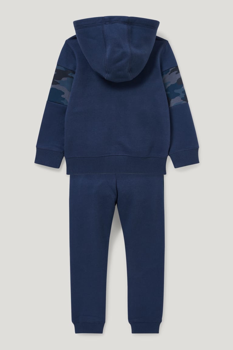  Bleu Foncé Sweats C&A Set Zip-through With Hood, Long Sleeve And Joggers - france PBN-1656810