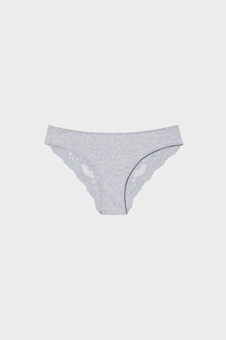  Grise Clair Sous Vêtement C&A Briefs Organic Coton - france MPM-0252399