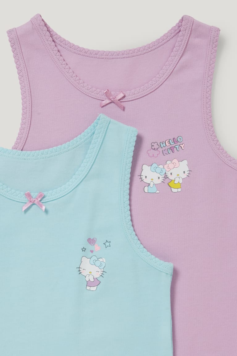  Violette Clair Sous Vêtement C&A Multipack Of 2 Hello Kitty Vest Organic Coton - france BRW-4211774