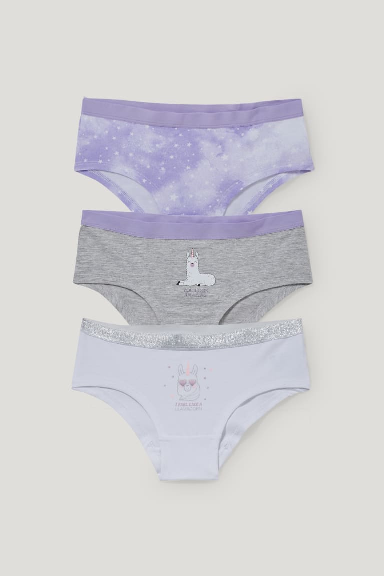  Violette Clair Sous Vêtement C&A Multipack Of 3 Hipster Briefs Organic Coton - france OTI-6629130