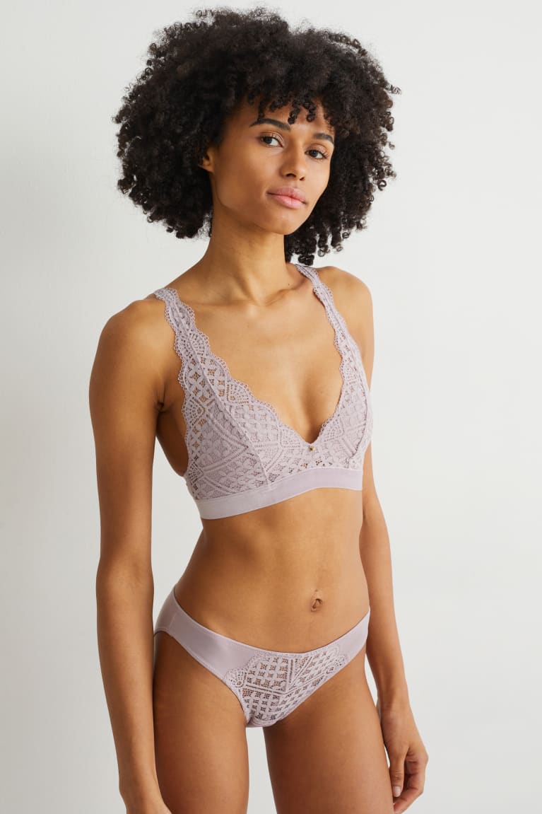  Violette Clair Sous Vêtement C&A Bralette Rembourré Lycra - france ZCE-9005488