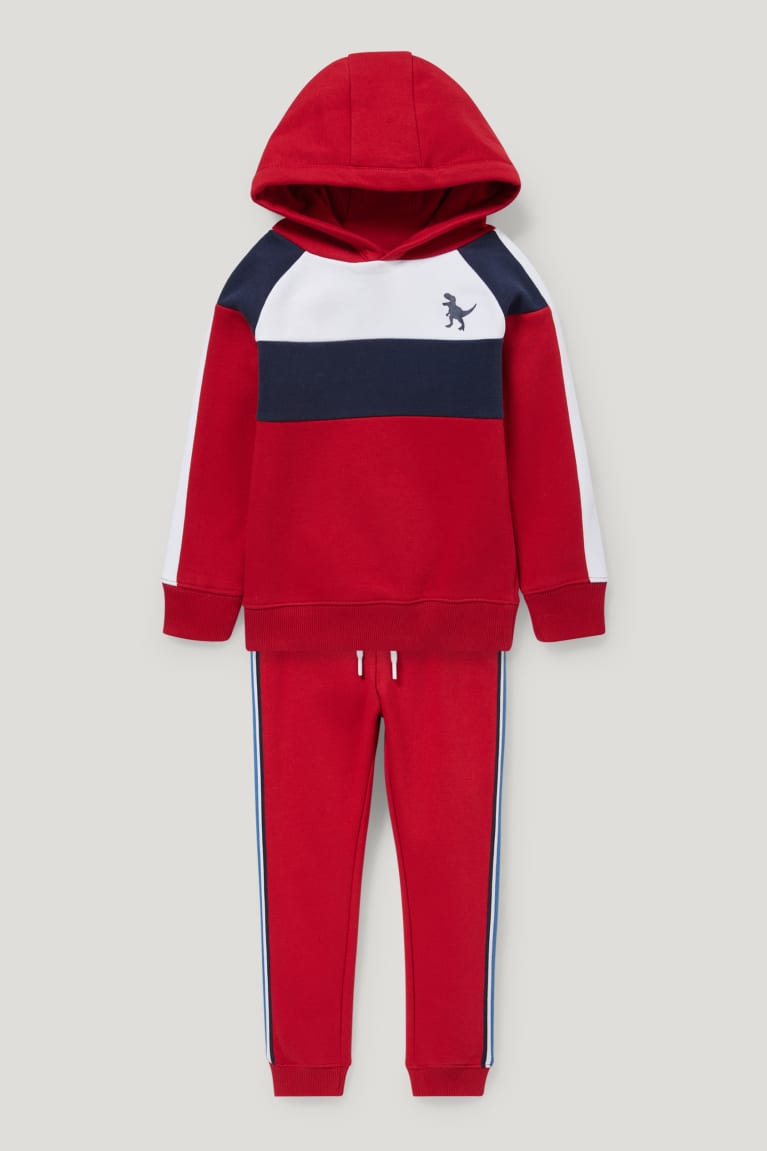  Rouge Sweat à Capuche C&A Set And Joggers 2 Piece - france PZK-1228167