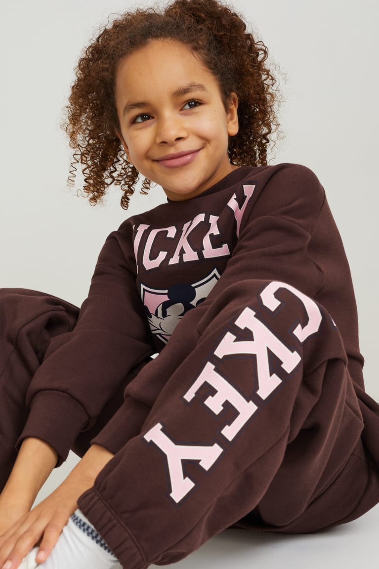  Marron Foncé Sweats C&A Mickey Mouse Set And Joggers 2 Piece - france YWG-0243379