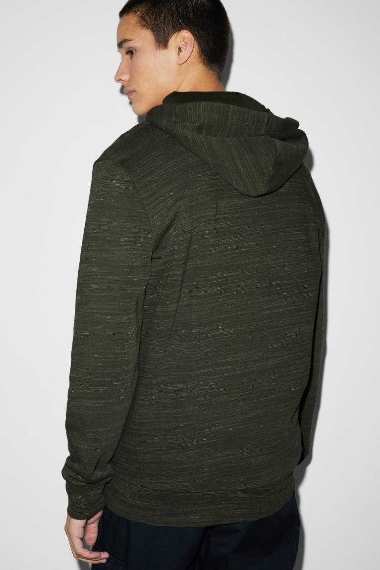  Vert Foncé Sweats C&A Zip-through With Hood - france FPD-6307537