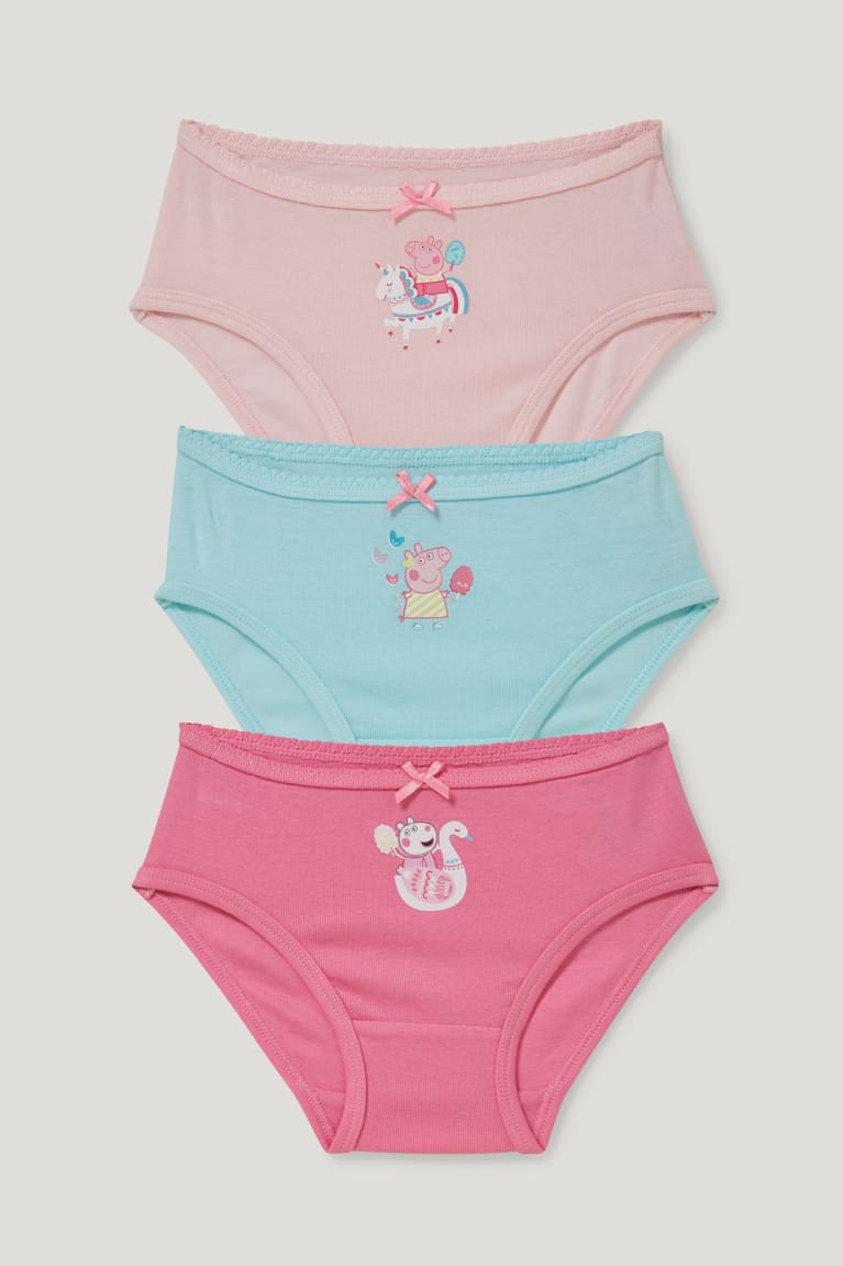  Rose Sous Vêtement C&A Multipack Of 3 Peppa Pig Briefs Organic Coton - france EEH-8363947