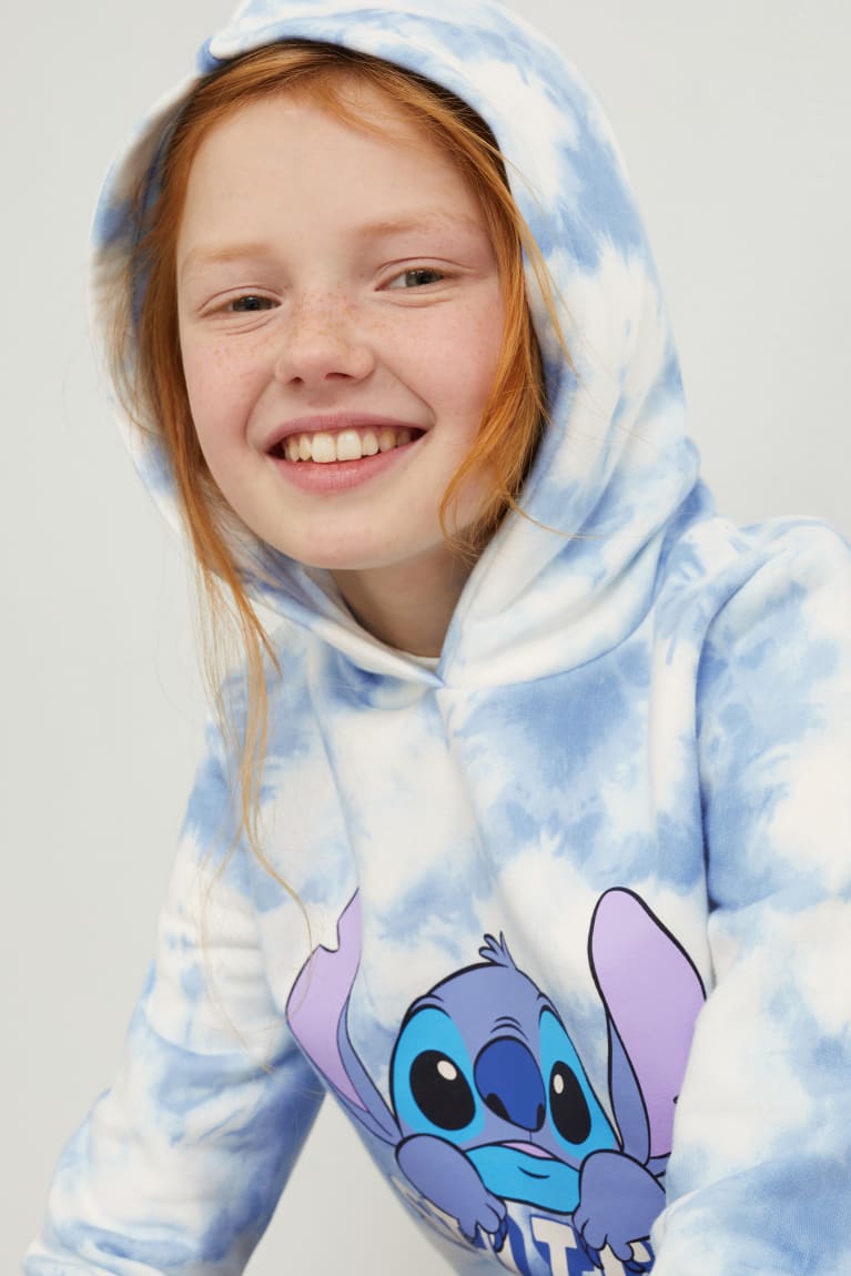  Blanche Bleu Clair Sweat à Capuche C&A Lilo & Stitch - france PVZ-6629503