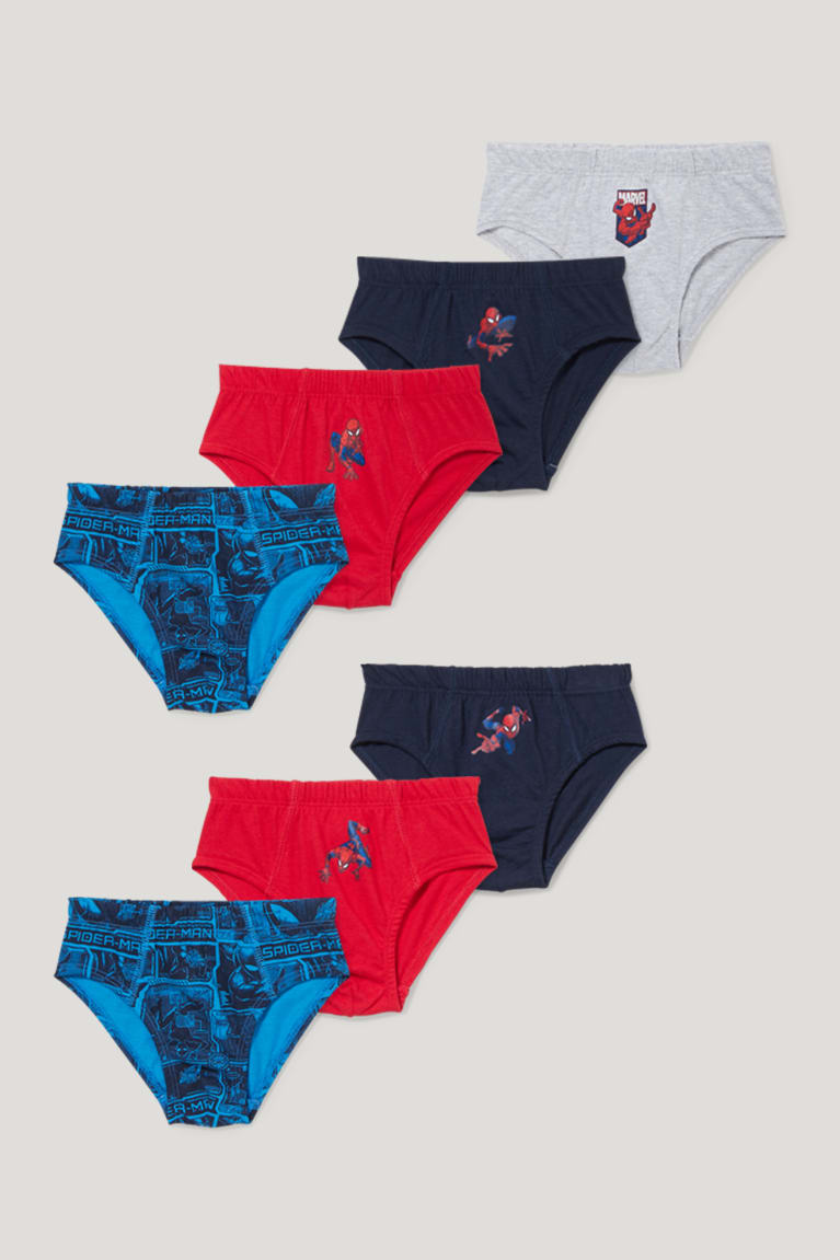  Rouge Sous Vêtement C&A Multipack Of 7 Spider-man Briefs Organic Coton - france DLR-0252660