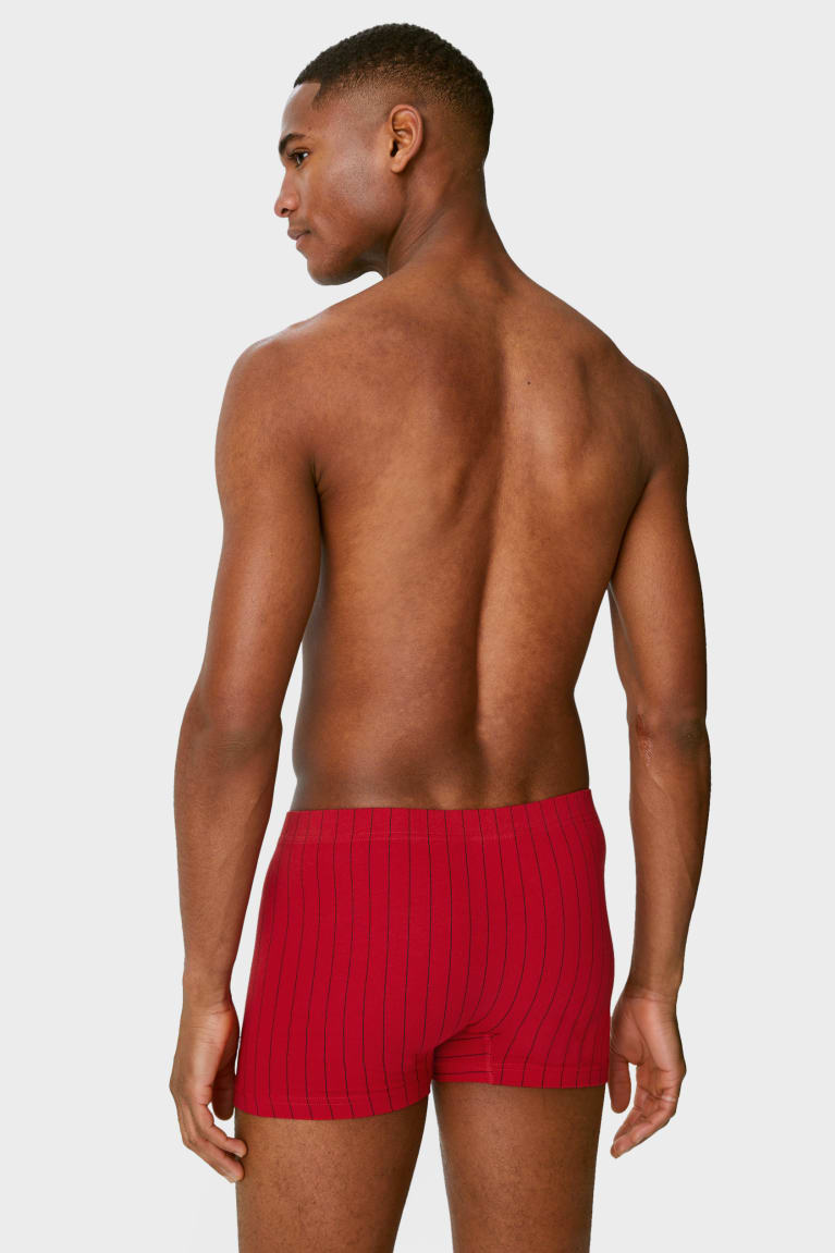  Rouge Bleu Foncé Sous Vêtement C&A Multipack Of 3 Trunks Organic Coton Lycra - france UMW-0588453