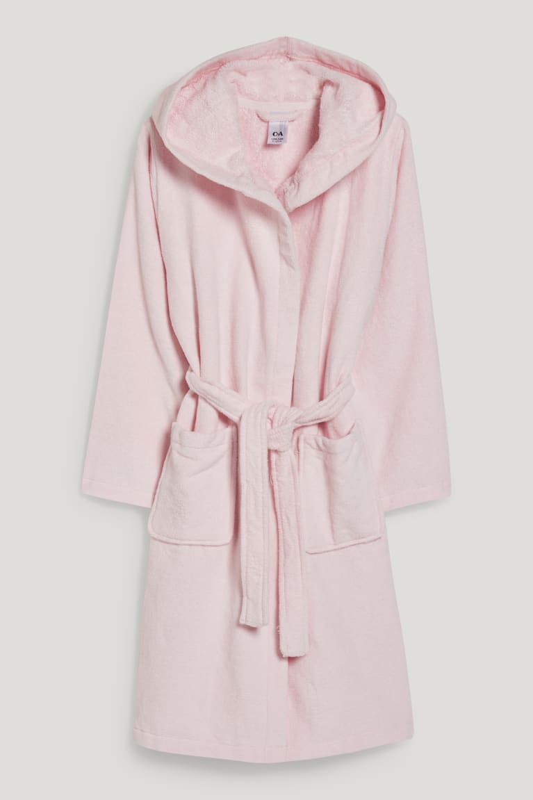  Rose Sous Vêtement C&A Bathrobe With Hood - france AKQ-1573321