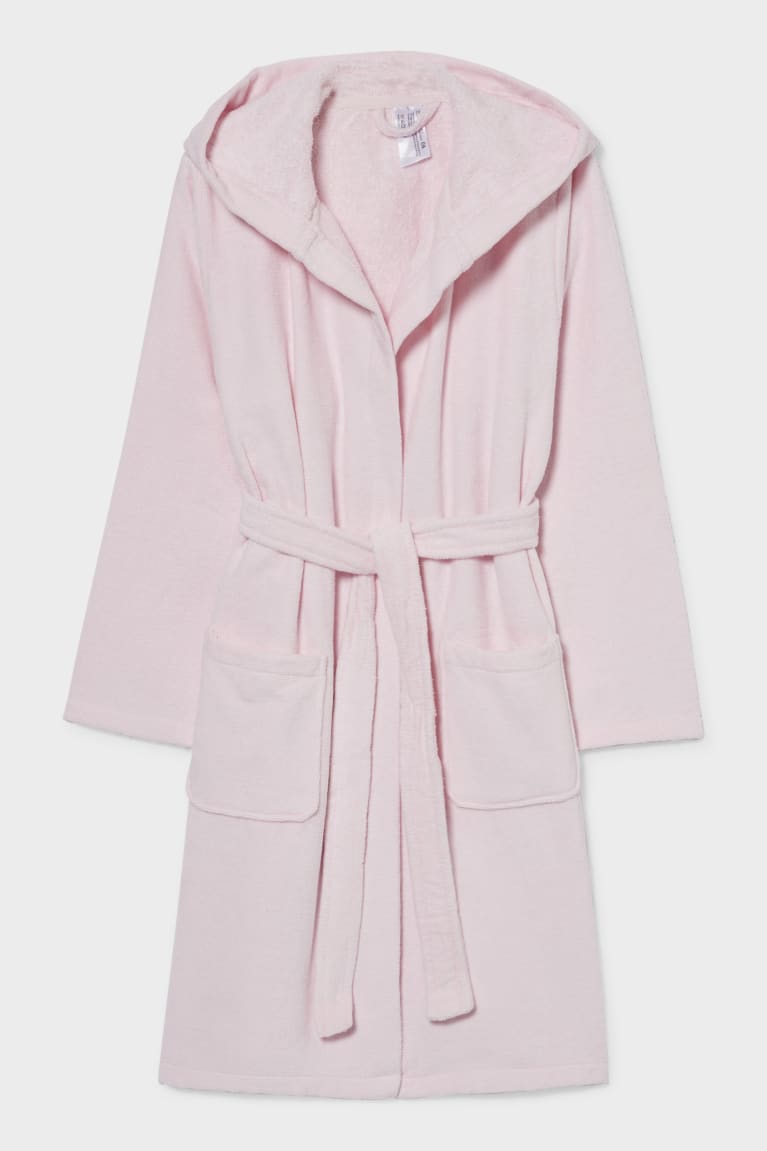  Rose Sous Vêtement C&A Bathrobe With Hood Organic Coton - france IBD-4247497