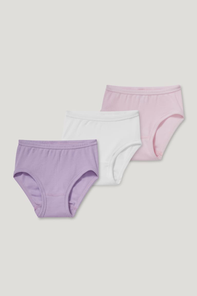  Rose Sous Vêtement C&A Multipack Of 3 Briefs Organic Coton - france FFJ-0486071