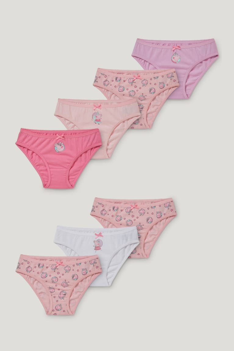  Rose Sous Vêtement C&A Multipack Of 7 Peppa Pig Briefs Organic Coton - france TXH-1539593