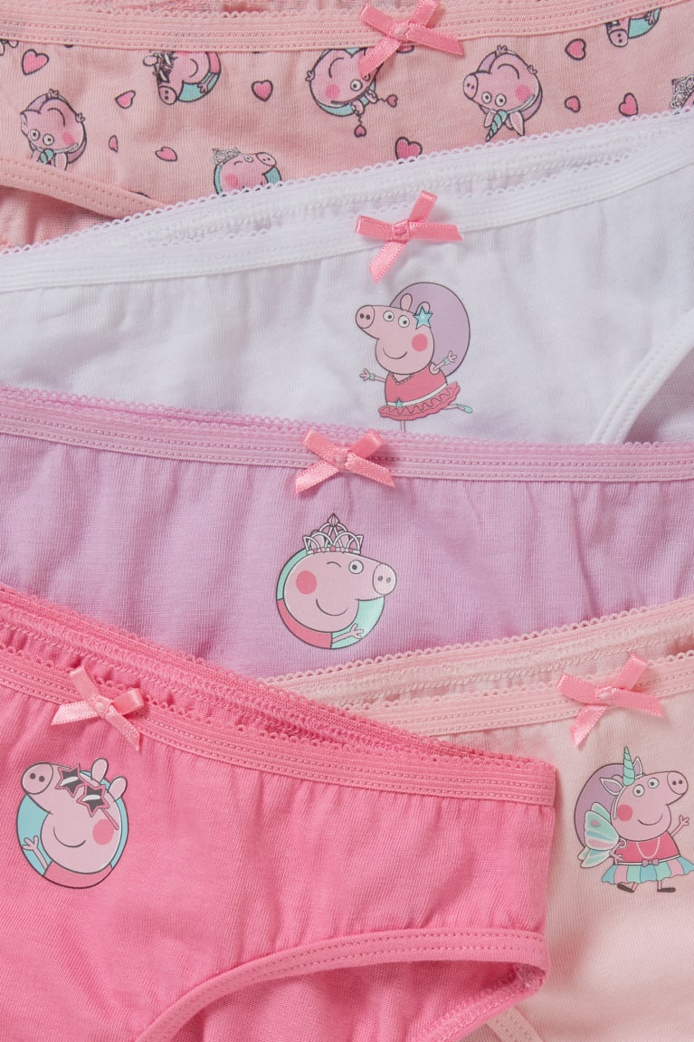  Rose Sous Vêtement C&A Multipack Of 7 Peppa Pig Briefs Organic Coton - france TXH-1539593