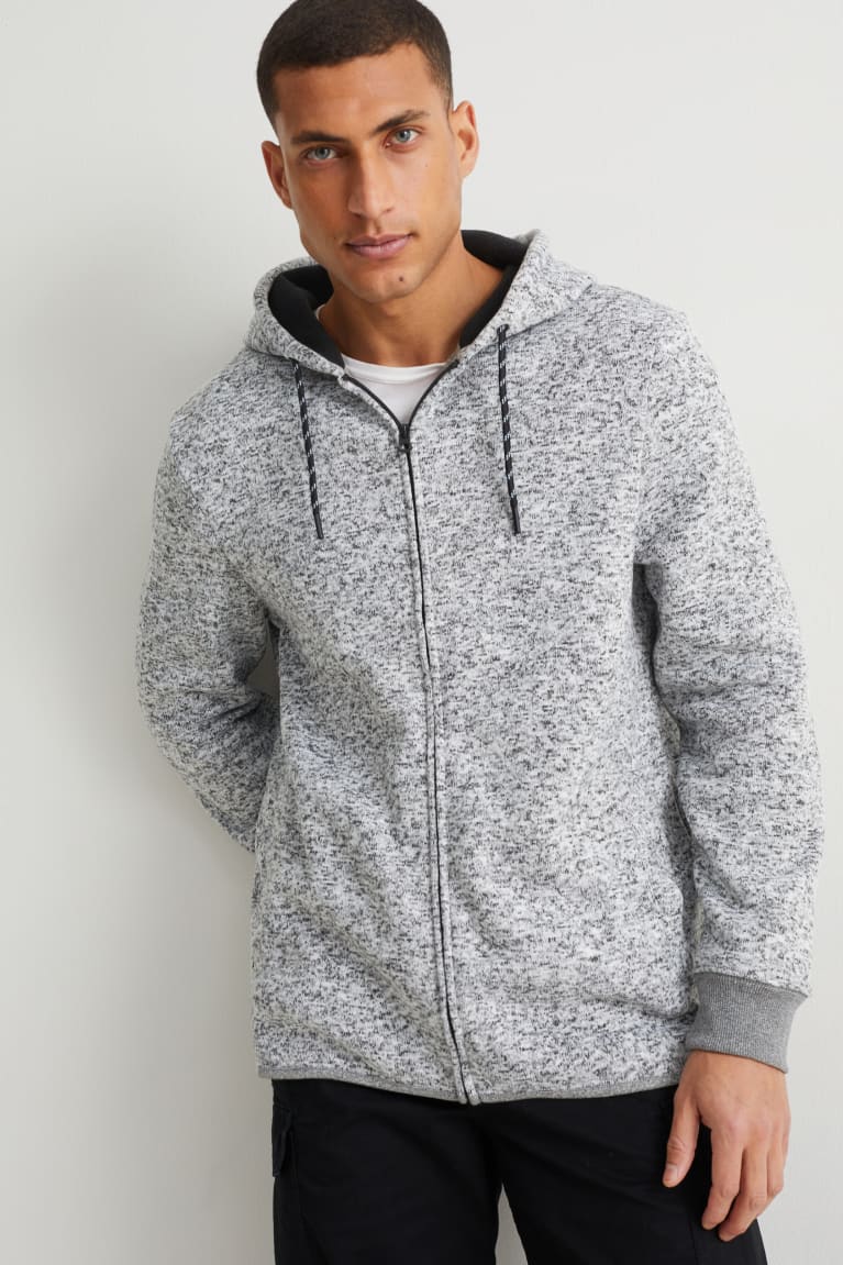  Grise Sweats C&A Zip-through With Hood - france OUQ-0714543