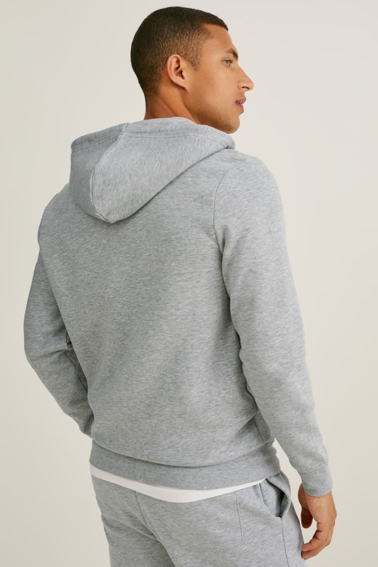  Grise Sweats C&A Zip-through With Hood Organic Coton - france HKV-8259311