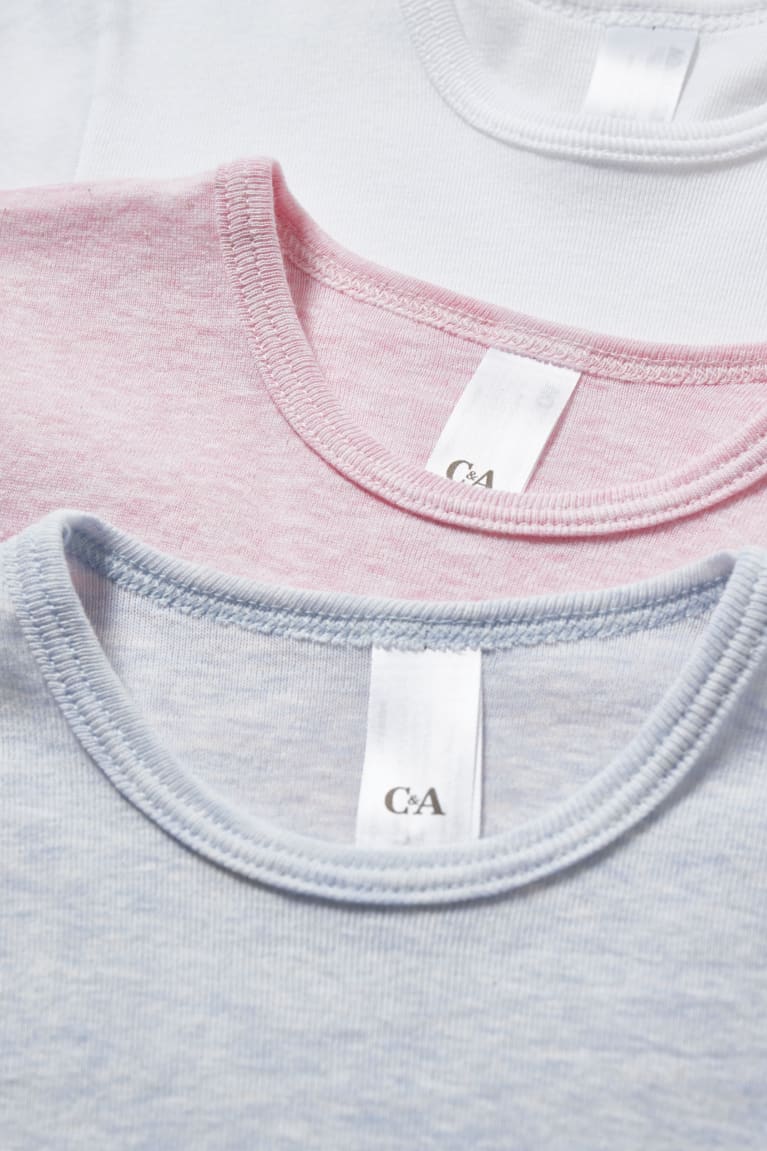  Rose Sous Vêtement C&A Multipack Of 3 Vest With Organic Coton - france YQO-1180895