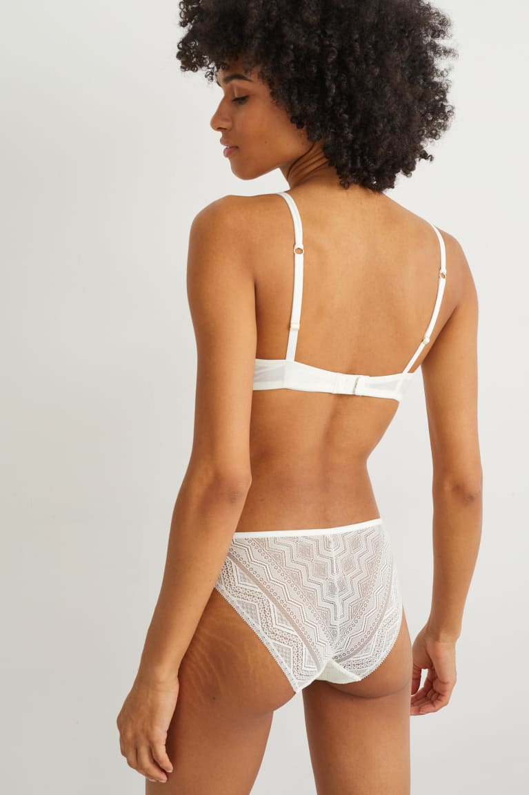  Blanche Sous Vêtement C&A Underwire Bra Demi Rembourré - france FGD-9408691