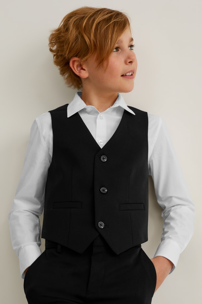  Noir Vestes C&A Mix-and-match Suit Waistcoat - france WEX-6553458