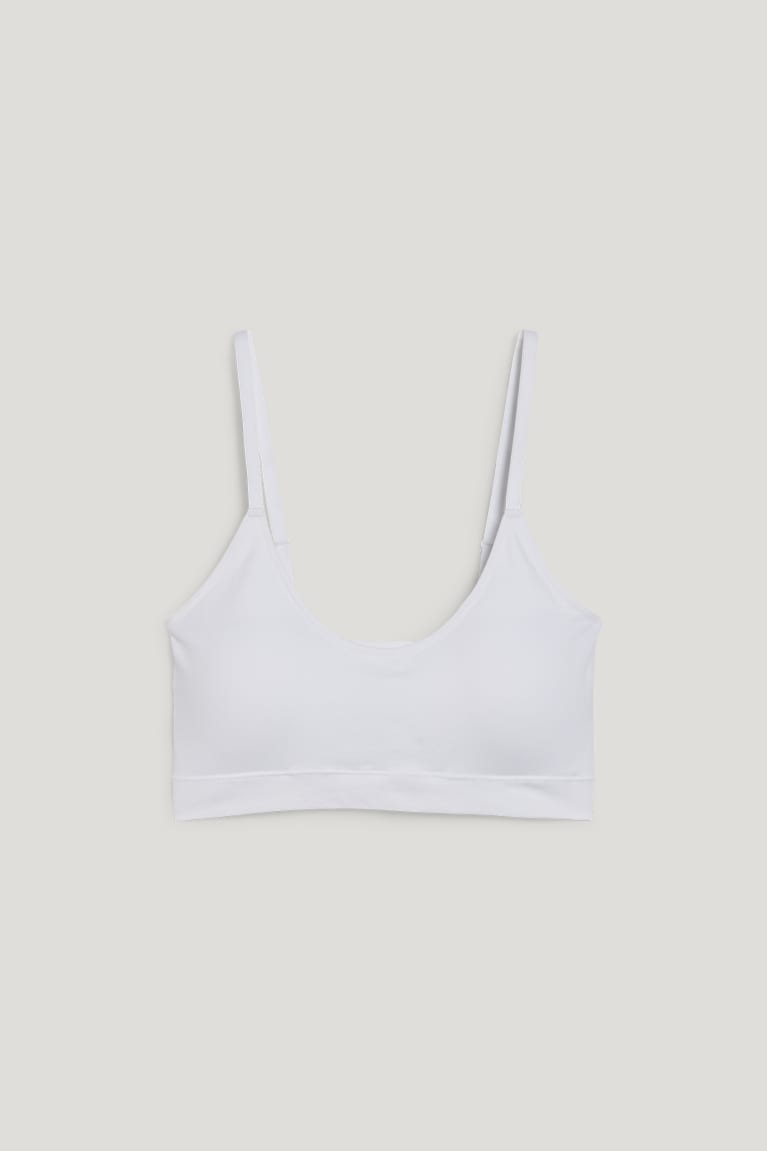  Blanche Sous Vêtement C&A Crop Rembourré Seamless- Lycra - france KFP-3799720