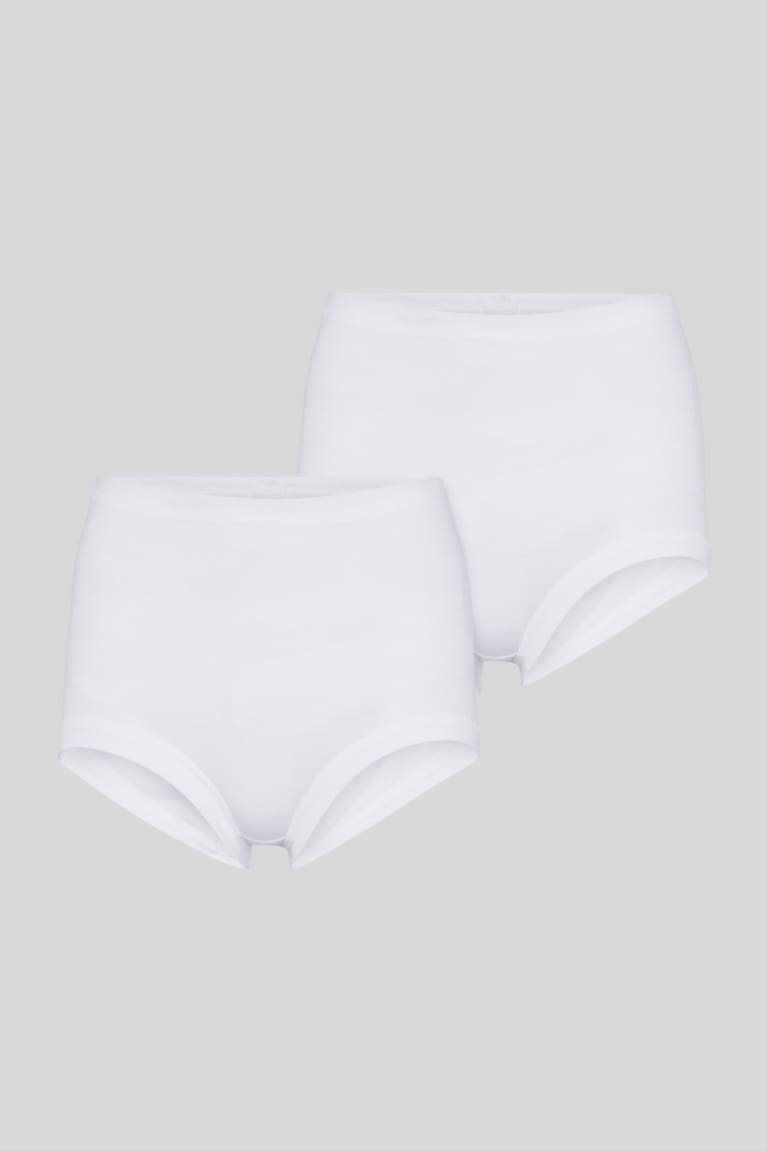  Blanche Sous Vêtement C&A Multipack Of 2 Briefs Organic Coton - france GPJ-2624225