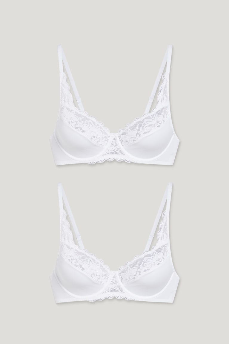  Blanche Sous Vêtement C&A Multipack Of 2 Underwire Bra - france TGC-2052377