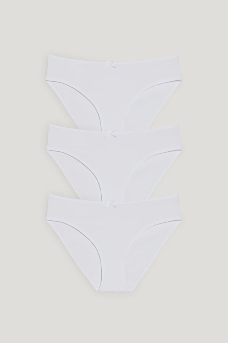  Blanche Sous Vêtement C&A Multipack Of 3 Briefs Organic Coton - france BIR-7320159