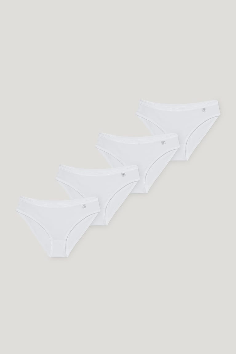  Blanche Sous Vêtement C&A Multipack Of 4 Briefs Organic Coton - france WQW-5653426