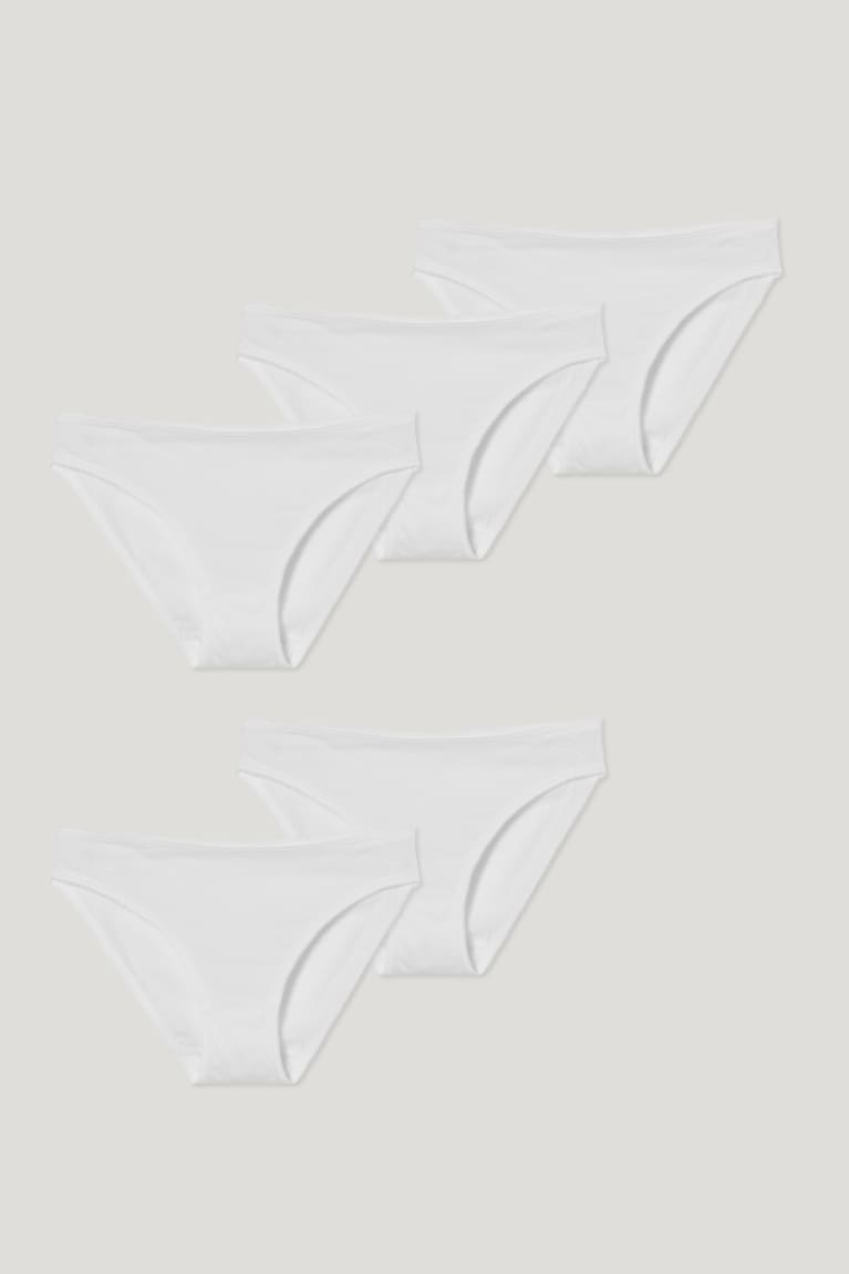  Blanche Sous Vêtement C&A Multipack Of 5 Briefs Organic Coton - france AWN-8911804