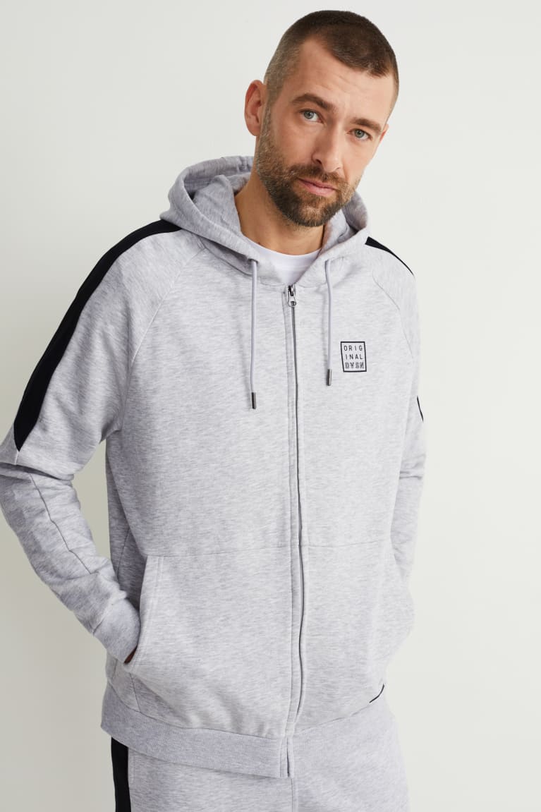  Grise Clair Sweats C&A Zip-through With Hood - france NWP-2597064