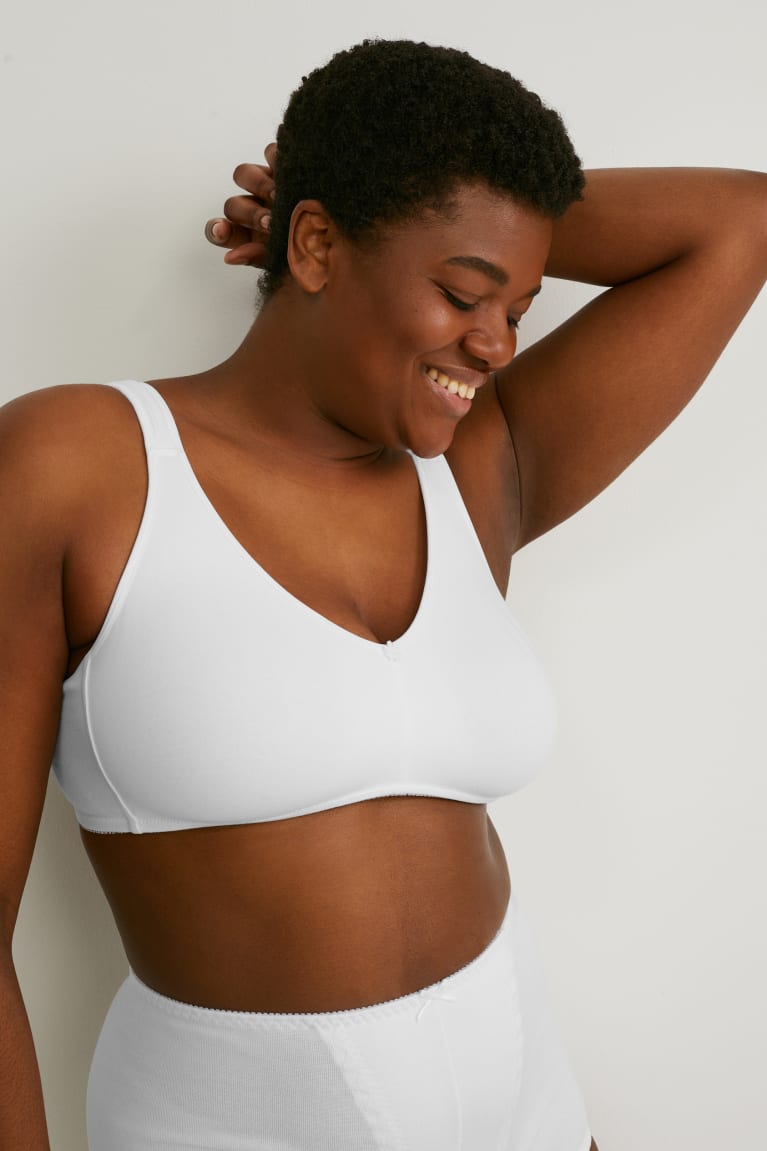  Blanche Sous Vêtement C&A Non-wired Bra Organic Coton - france OYB-4175333