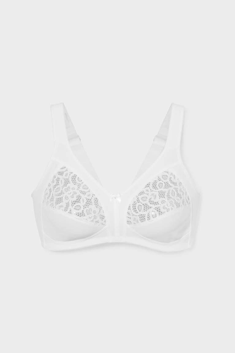  Blanche Sous Vêtement C&A Non-wired Minimiser Bra - france SUE-7846296