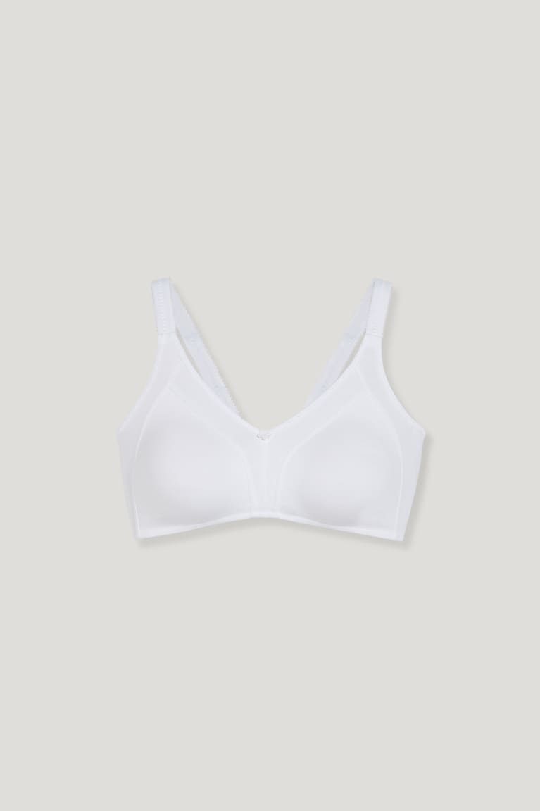  Blanche Sous Vêtement C&A Non-wired Minimiser Bra Organic Coton - france PAR-3831302