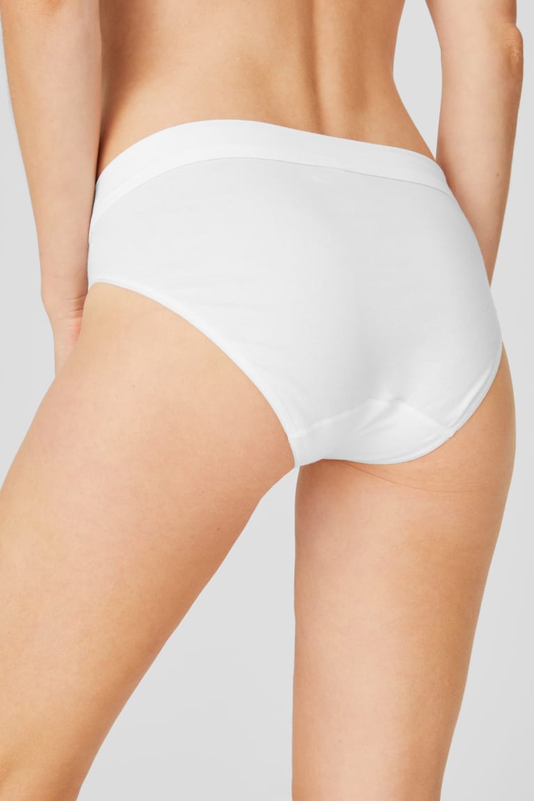  Blanche Sous Vêtement C&A Speidel Briefs With Organic Coton - france ZXO-5013453