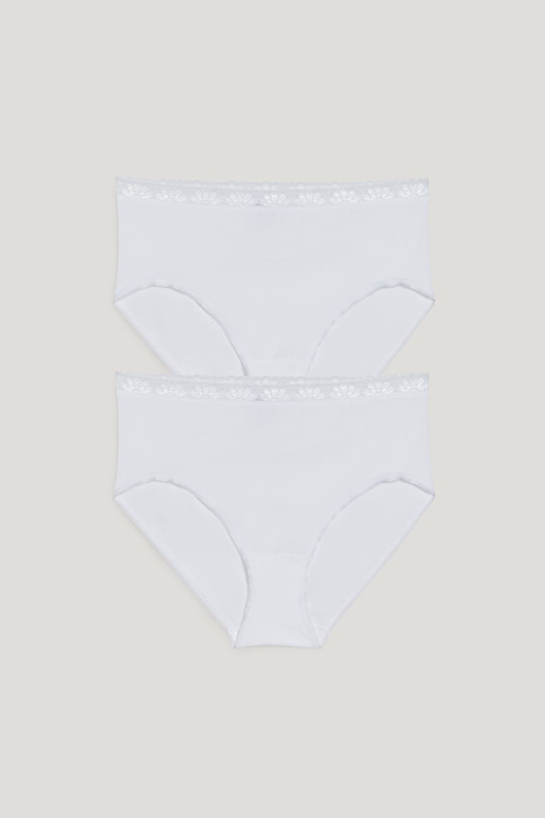  Blanche Sous Vêtement C&A Speidel Multipack Of 2 Briefs Organic Coton - france TMZ-6353400