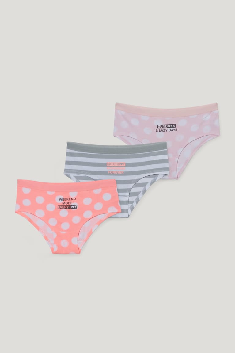  Rose Sous Vêtement C&A Multipack Of 3 Hipster Briefs Organic Coton - france XBU-0151843