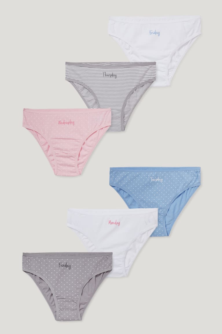  Rose Sous Vêtement C&A Multipack Of 6 Briefs Organic Coton - france KJJ-0634839