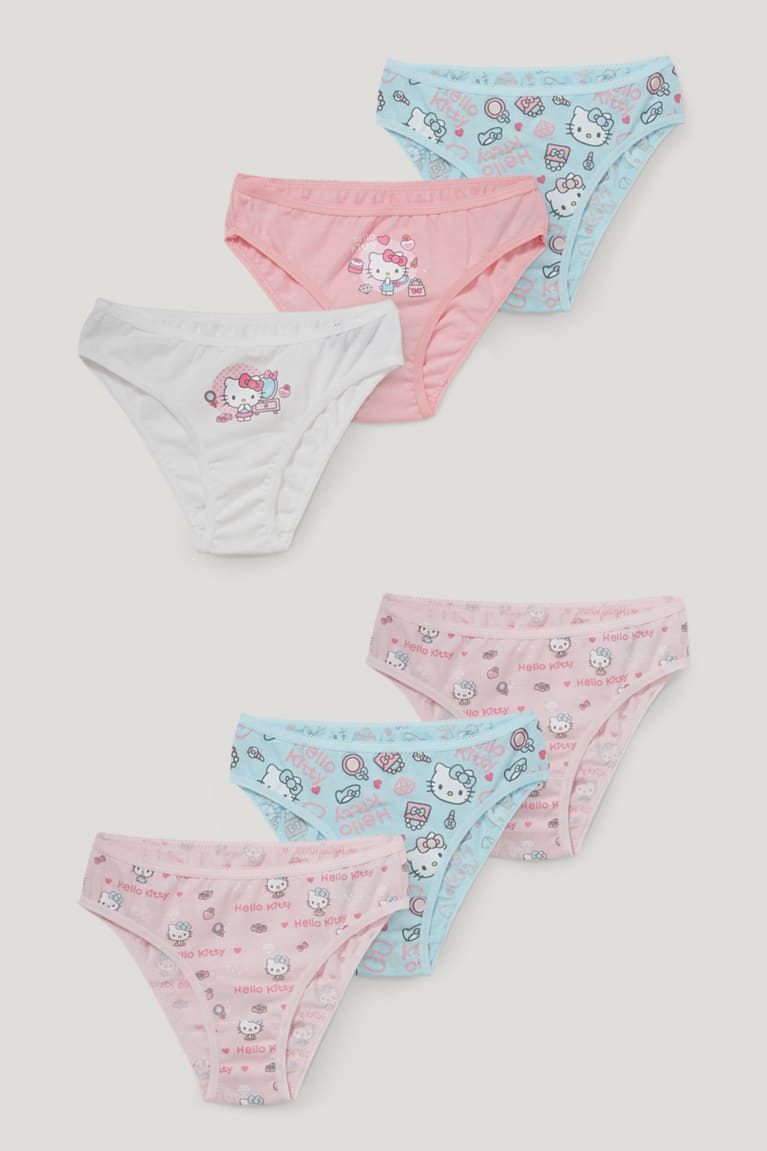  Rose Sous Vêtement C&A Multipack Of 6 Hello Kitty Briefs Organic Coton - france PIY-5817855