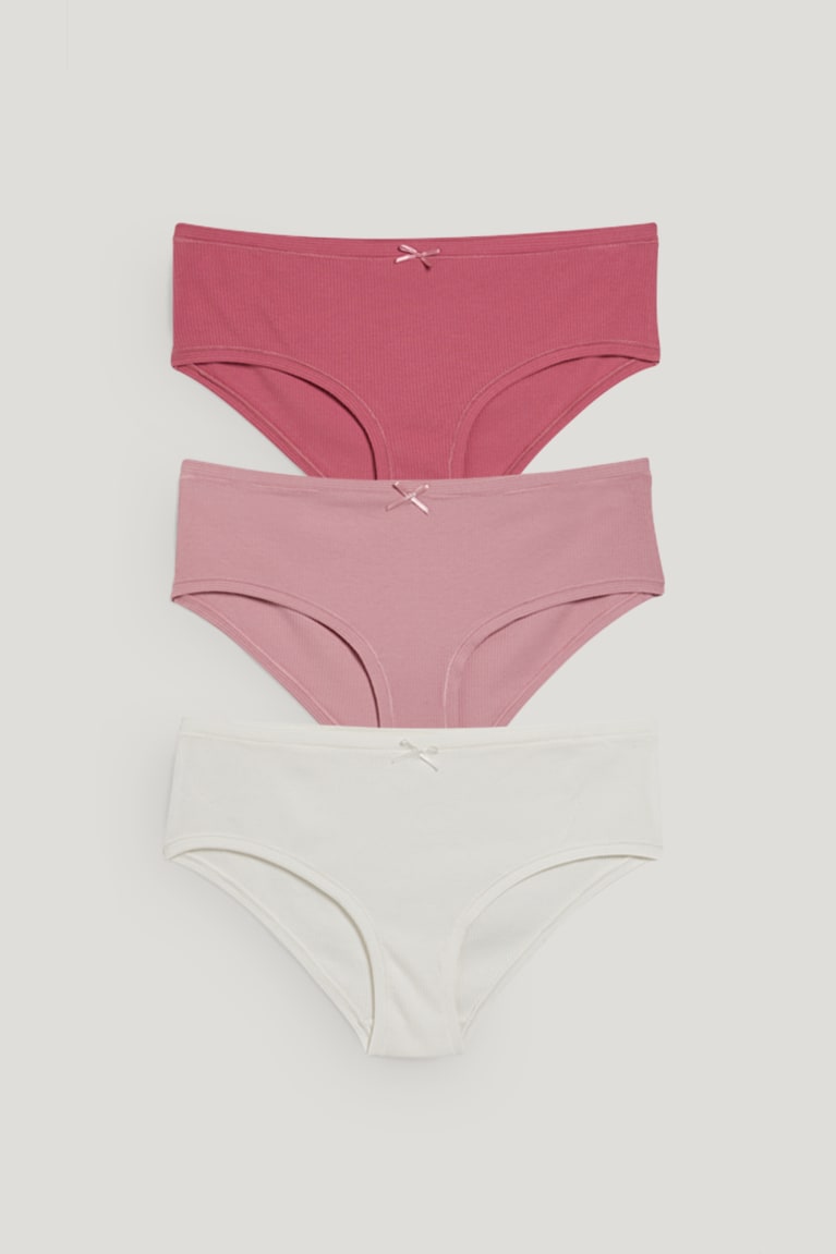  Rose Sous Vêtement C&A Multipack Of 3 Hipster Briefs With Organic Coton - france PKS-6423748