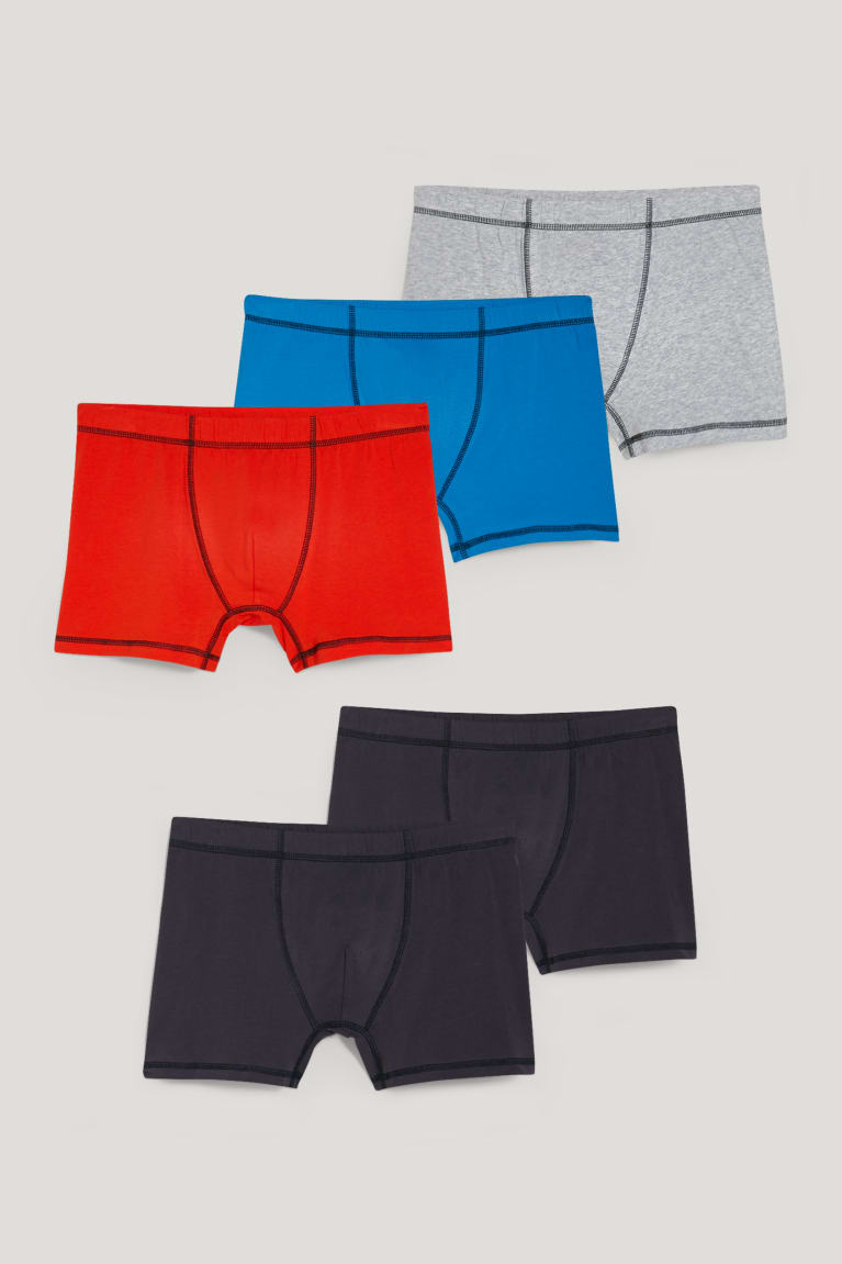  Multicoloured Sous Vêtement C&A Multipack Of 5 Trunks Organic Coton Lycra - france HEH-9014848