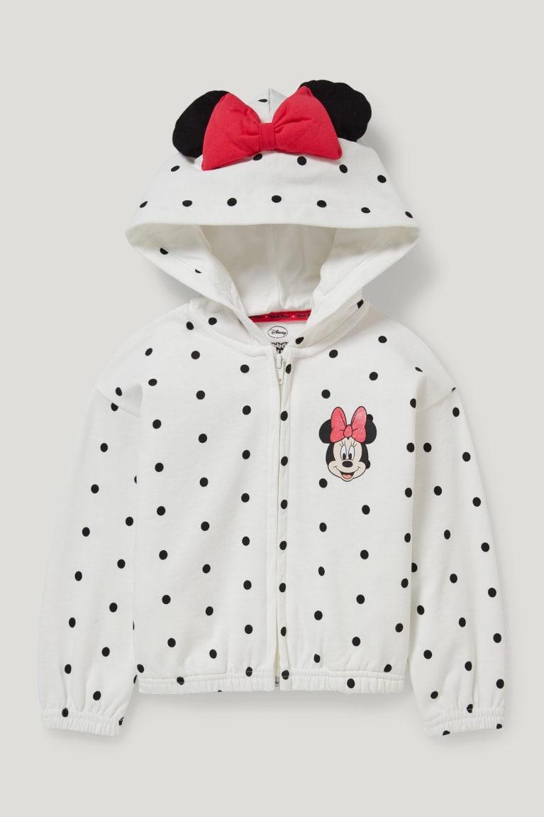  Blanche Sweats C&A Minnie Mouse Zip-through With Hood Polka Dot - france RPI-3897968